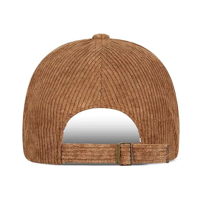 Casquette de baseball en velours côtelé canard jaune mignon broderie unisexe vintage chapeau de relance camping en plein air mode cadeau streetwear quotidien C