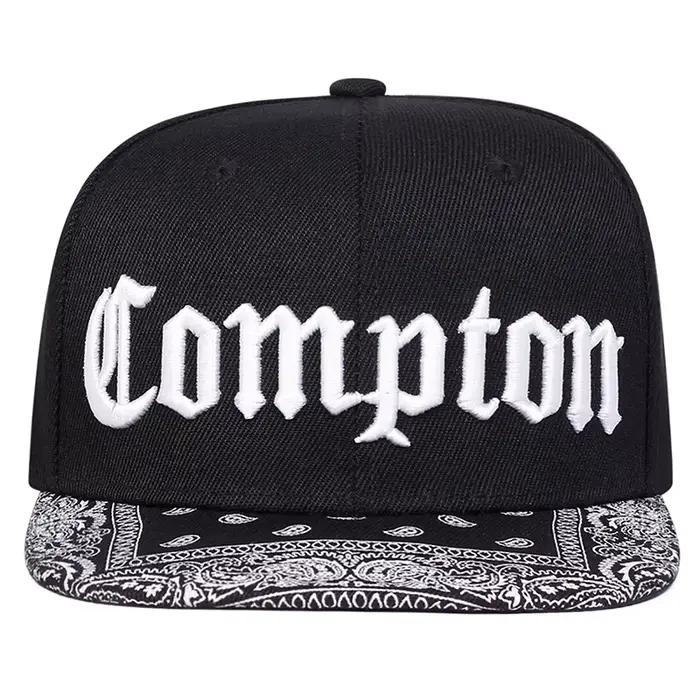 2025 Mode personnalisée nouveau chapeau de baseball Compton fleur de cajou à bords plats