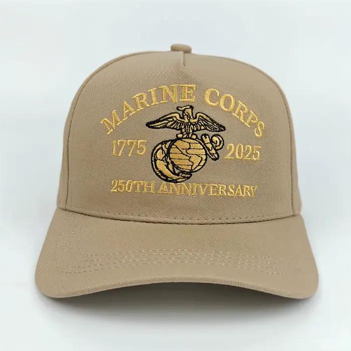 Casquette de baseball officielle du Corps des Marines des États-Unis 250e anniversaire - Tricotée avec motif de logo