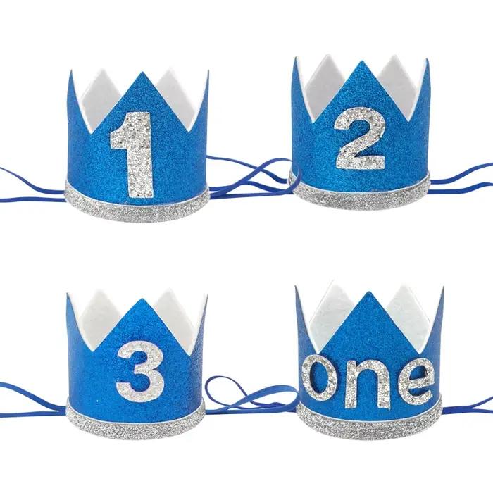 1 pièce Chapeau d'anniversaire pour garçon 1 2 3 ans