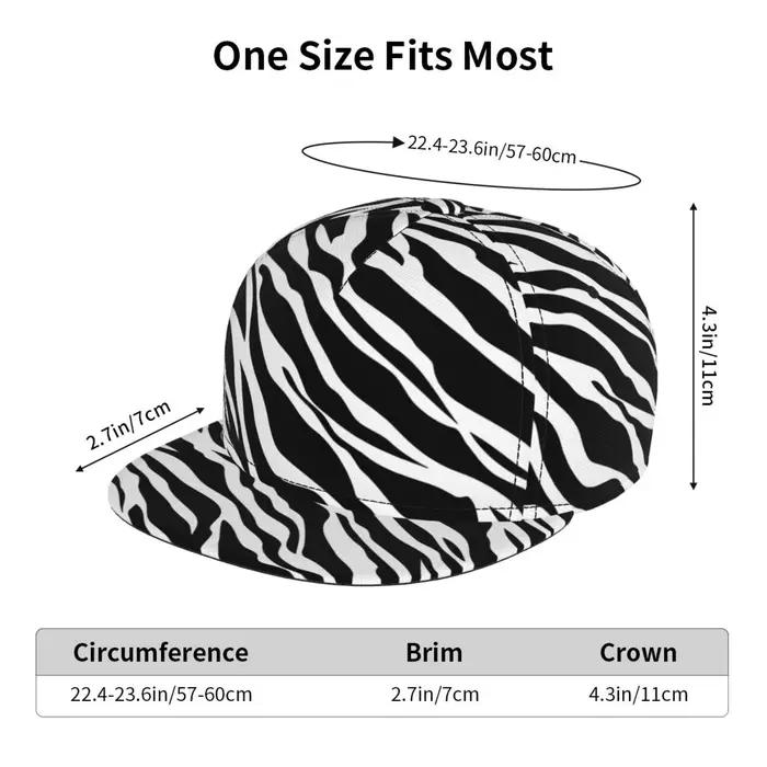 Chapeau Snapback imprimé zèbre pour hommes et femmes