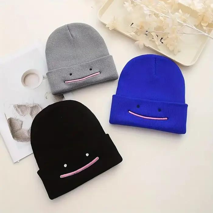 Tricot chapeau mode Anime hommes femmes Bonnet automne hiver plus chaud