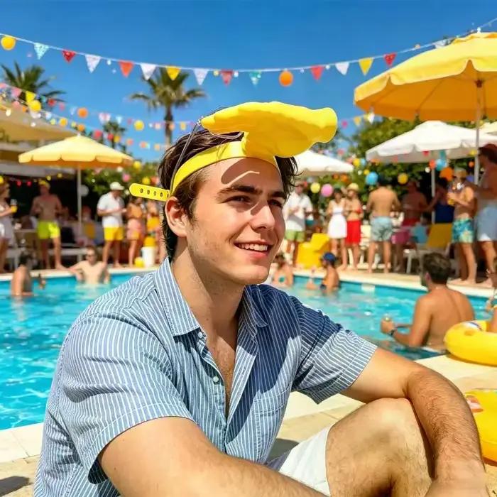 Chapeau de soleil 3D en forme de paume