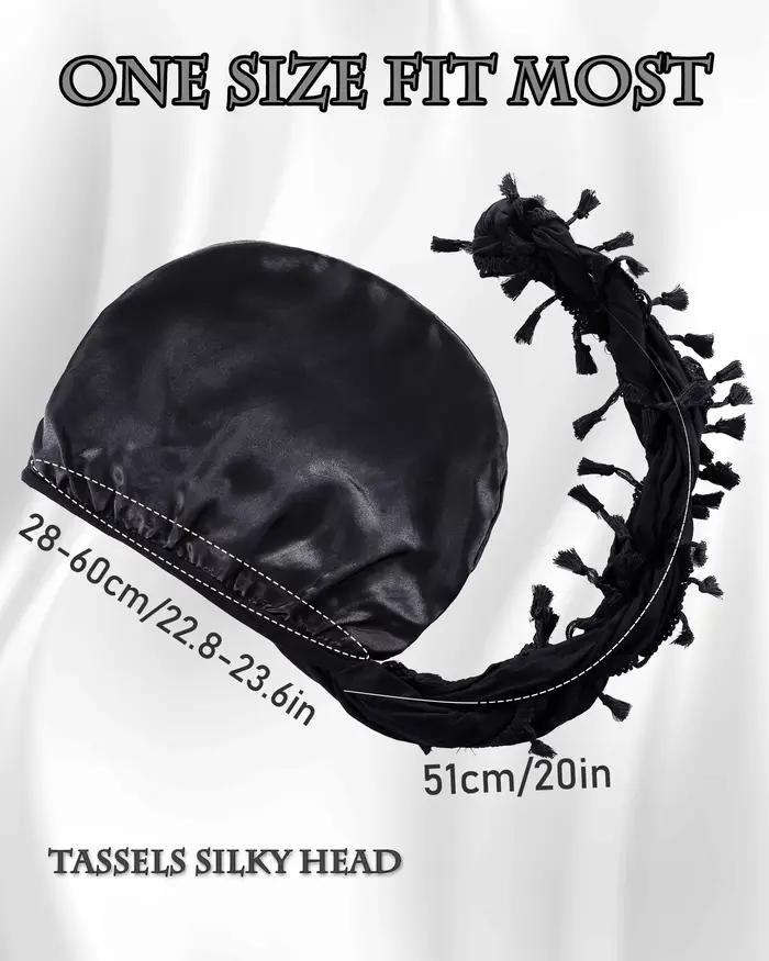 Vintage Twist Turban Head Wraps pour hommes Stretch Modal et Satin