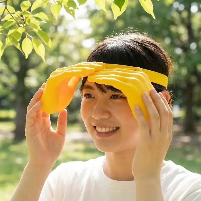 Chapeau de soleil 3D imprimé motif palmier