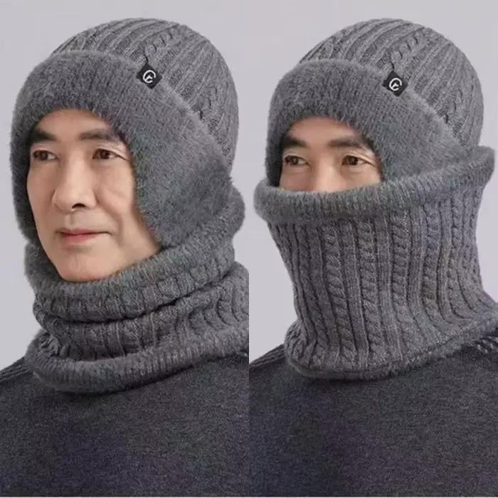 Chapeau bomber tricoté pour hommes protection des oreilles casquette de cyclisme en plein air coupe-vent pour temps froid automne hiver usage quotidien personnes agées