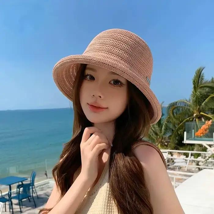 Chapeau de soleil en tricot pour femme