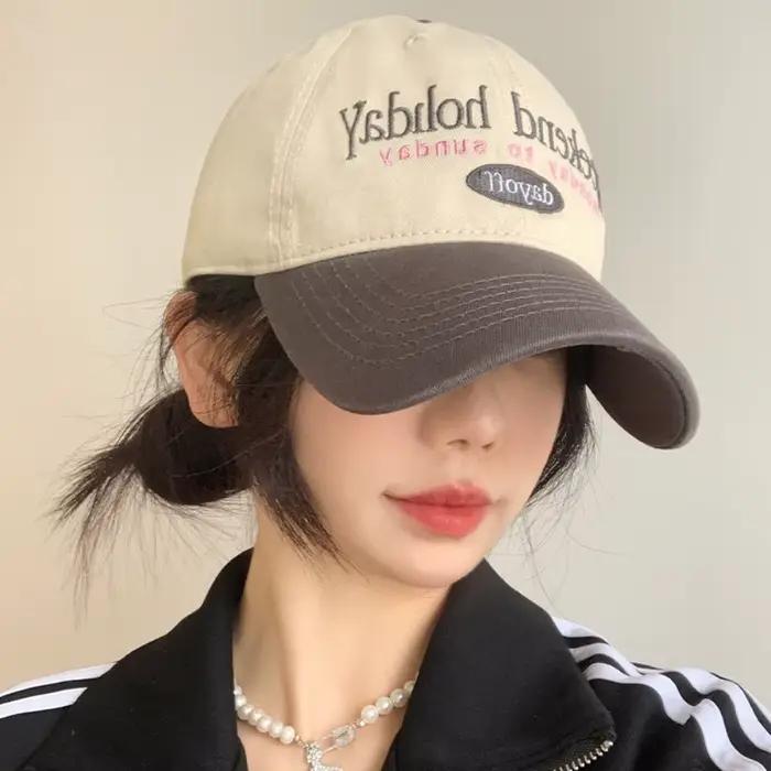 Retro Baseball Cap Versatile Cotton Dad Hats Simple Anti-Sun Hip Hop Gorras Outdoor Sports