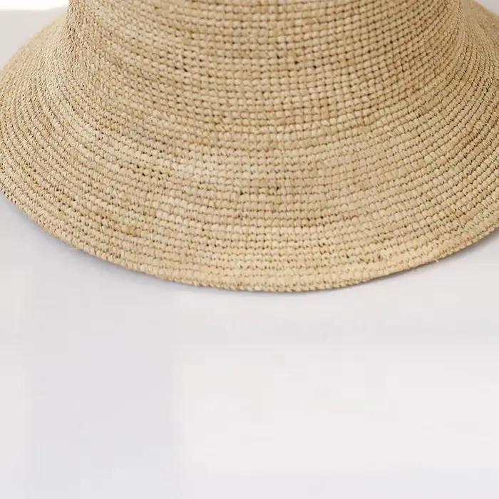 2025 été chapeau de soleil arc 100% raphia