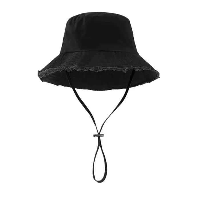 Chapeau bob kaki à large bord pour femme
