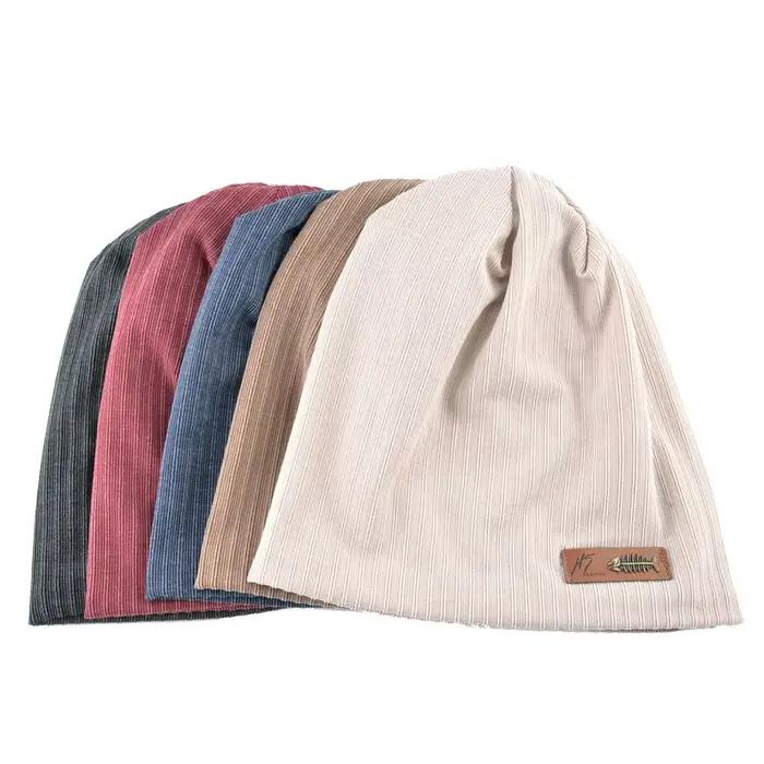 Bonnet tricoté avec Logo en os de poisson pour homme et femme