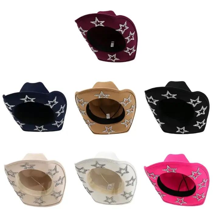 Chapeau occidental avec garniture en étoile