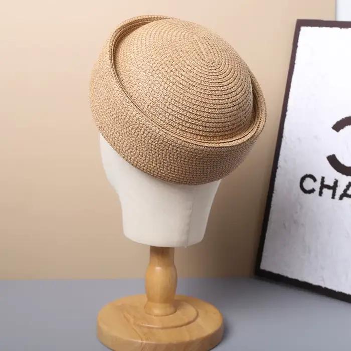 Chapeau de paille style pillbox