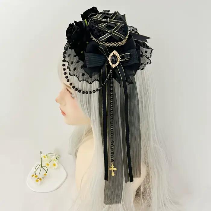 Chapeau gothique Lolita noir
