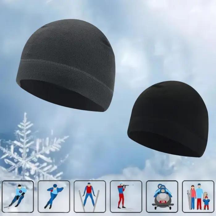 1PC chaud hiver crâne casquette doux polaire chapeau épais coupe-vent