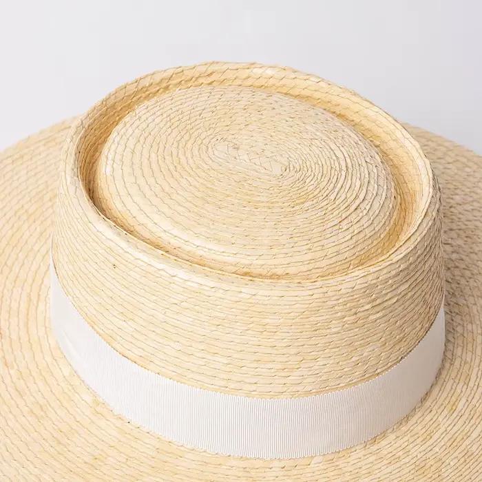 Chapeau de paille tissé bicolore