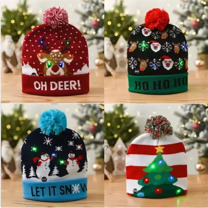 Chapeau de noël à 2025 LED avec lumières