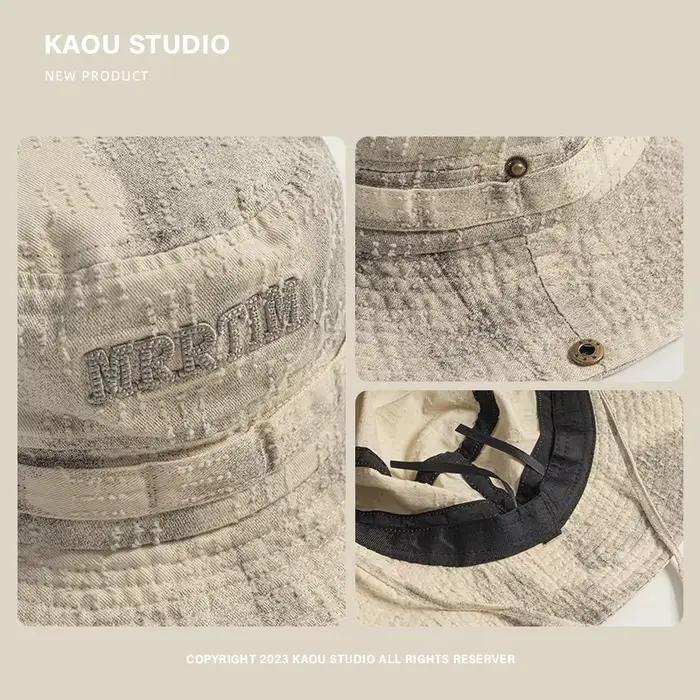 Casquette de seau en coton pour homme et femme, protection solaire, style rétro, idéale pour le printemps et l'été, randonnée, camping et balades en plein air