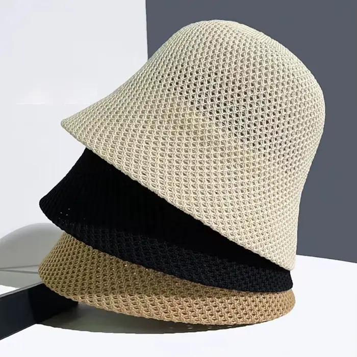 Chapeaux de paille d'été coréens pour femmes