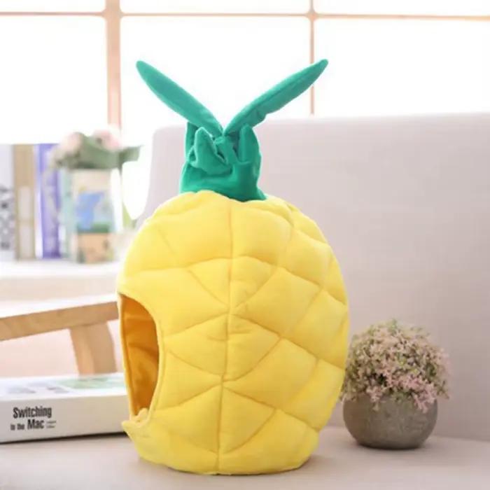 Chapeau en peluche fruits d'ananas drôle