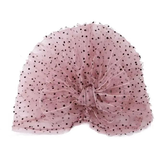 Bonnet en tissu respirant à pois en maille