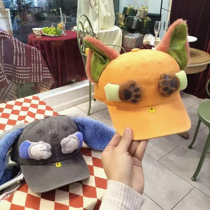 Casquette de baseball en peluche avec oreilles d'animaux mignonnes (lapin