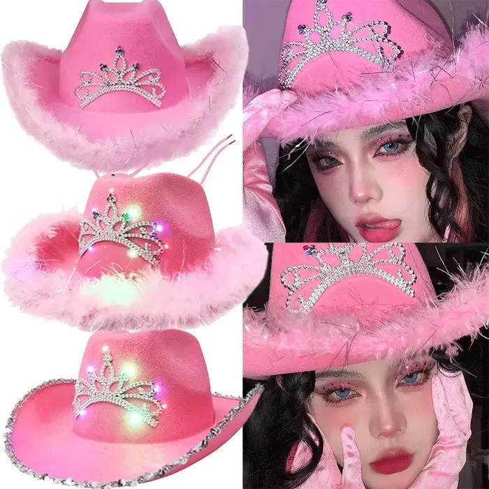 Chapeau de Cowgirl Rose de l'Ouest pour Femme et Fille