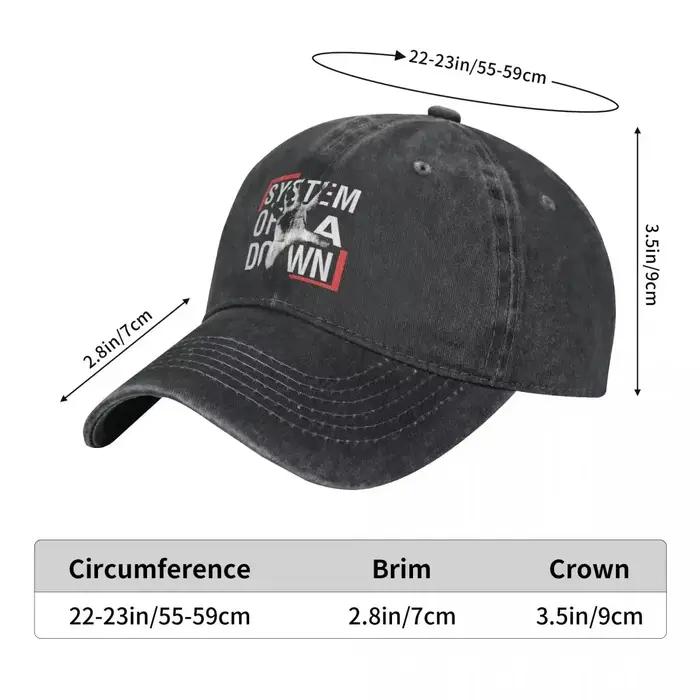 Casquette de baseball imprimée System Of A Down casquette de camionneur pour hommes et femmes style sport coton réglable pour les quatre saisons occasions spéciales et décontractées