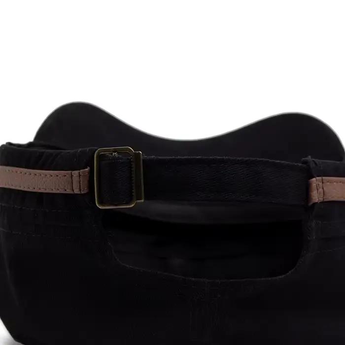 Casquette plate unisexe en cuir PU à visière souple en coton