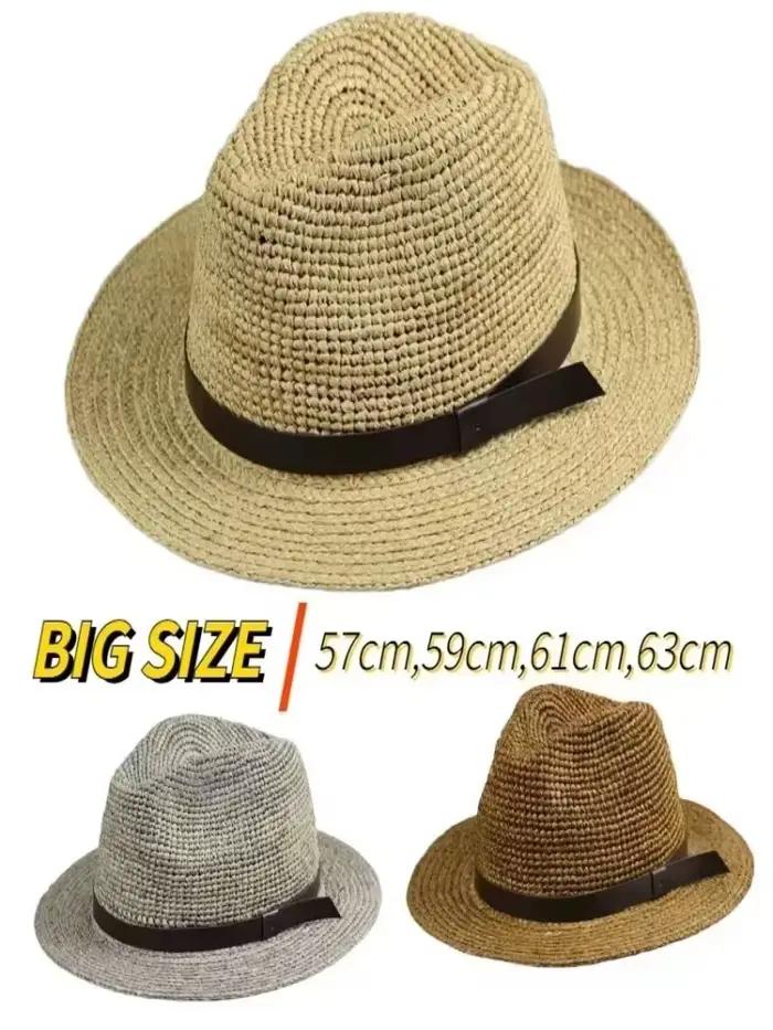 Chapeau de paille en raphia pour homme