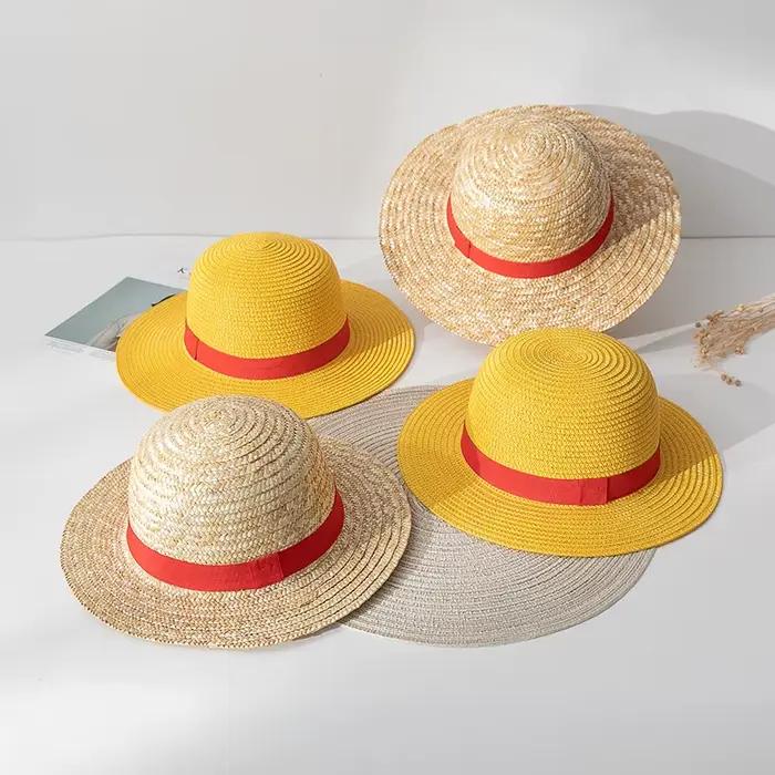 Chapeau de paille Luffy accessoire de cosplay pour hommes et femmes symbole d'aventure pour One Piece cosplay halloween et événements spéciaux