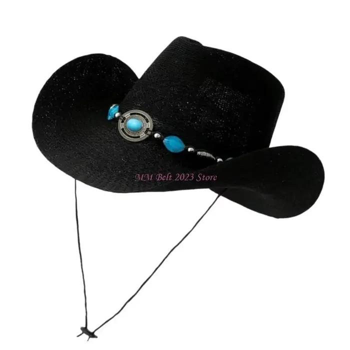 49ME – chapeau paille en crochet à main