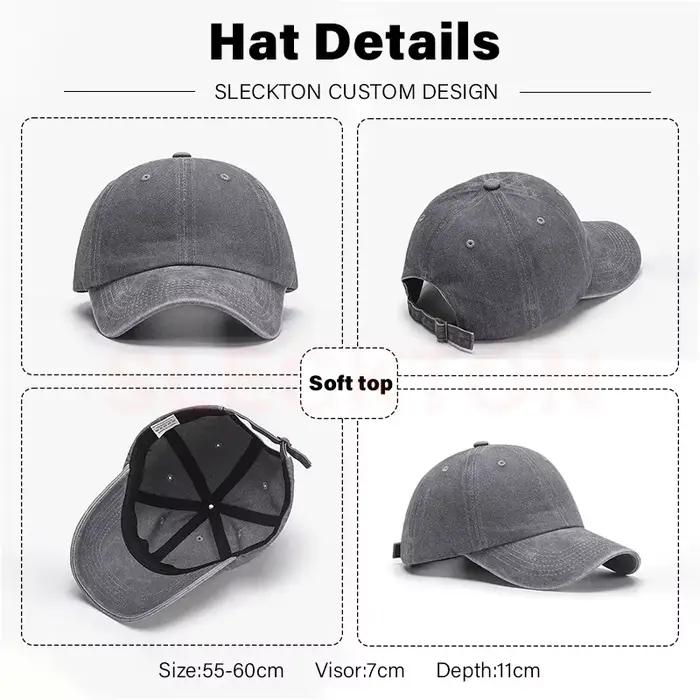 SLECKTON Casquette de Baseball Rétro avec Logo Personnalisé pour Homme et Femme