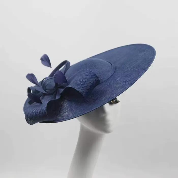 Chapeaux Fascinator à large bord pour femmes avec bandeau