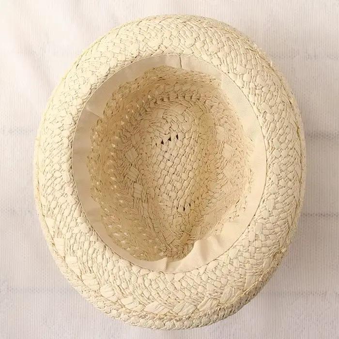 Chapeau de soleil en paille de raphia pour femmes et hommes