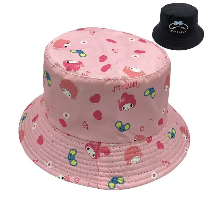 Chapeau de plage kawaii à double broderie