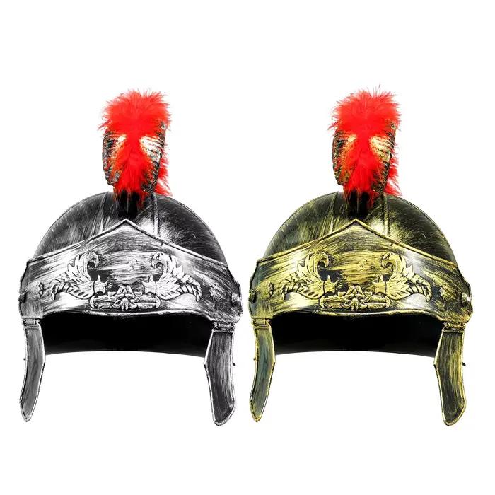 Chapeau de samouraï à crête rouge pour homme