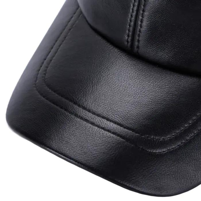 Casquette hip hop urbaine cuir tendance homme quatre saisons sport extérieur chaleur confort style occasionnels
