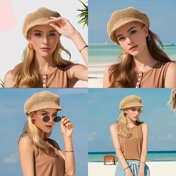 Casquettes béret rétro pour femmes et filles