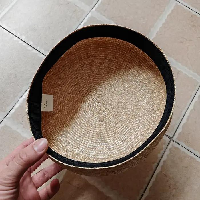 Béret français chapeau femmes casquette de paille été tissé