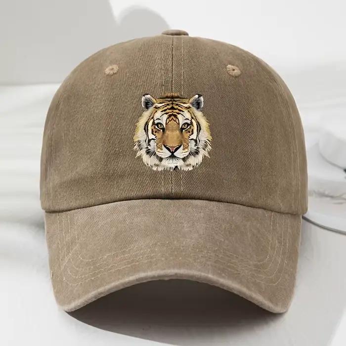 Casquette de baseball souple imprimé tigre