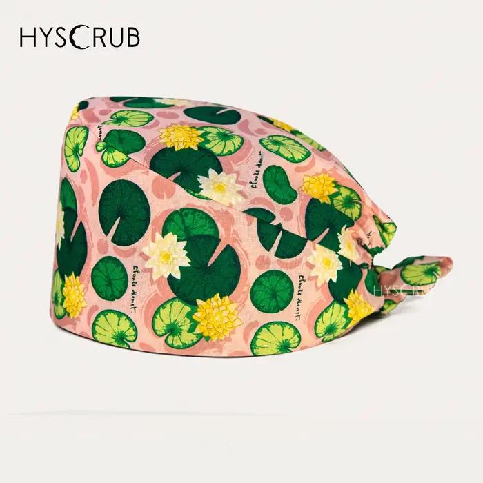 Chapeau chirurgical imprimé rose pour femmes
