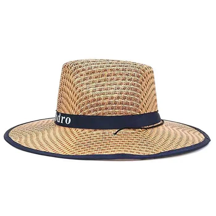 Chapeau de paille Western Cowboy Sle en plein air été plage alpinisme