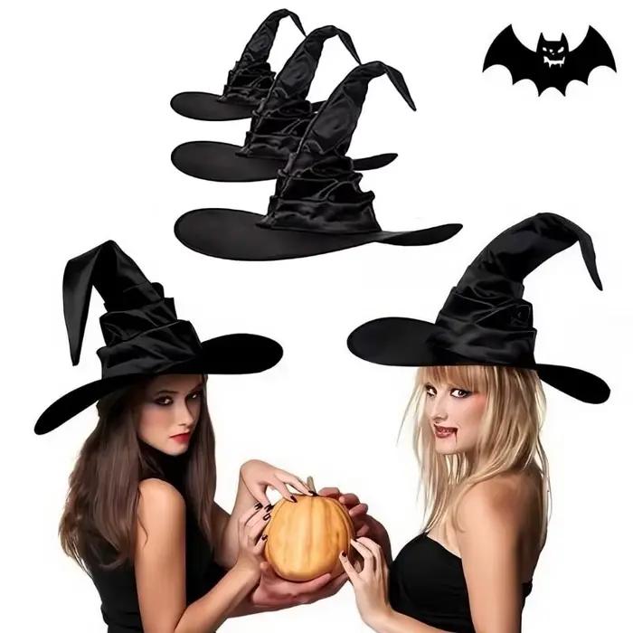 Chapeau de sorcière d'Halloween – Couvre-chef de cosplay de magicien pliable