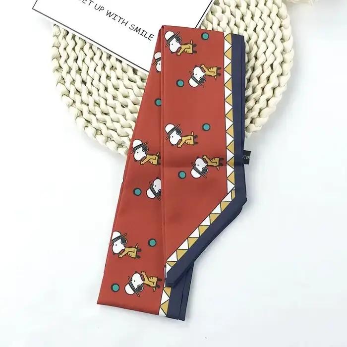 Bandeau pour cheveux Snoopy en satin vintage