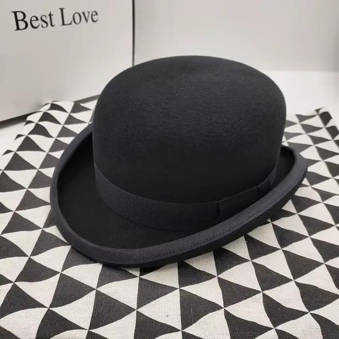 Chapeau melon en feutre acrylate pour hommes