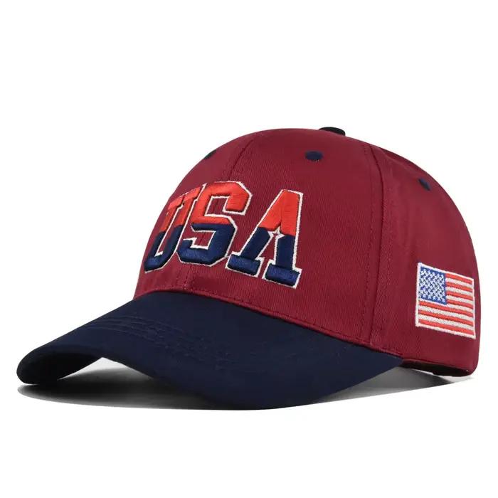 Casquette de Baseball brodée drapeau patriotique américain pour hommes et femmes
