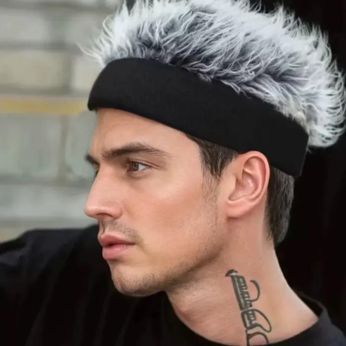 Casquette décorative de style hip hop tendance unisexe polyester pour cosplay et fêtes adultes polyvalentes