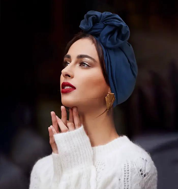 Vintage doux français Turban chapeau mode femme Bandana bandeau femmes couverture de cheveux casquette dames