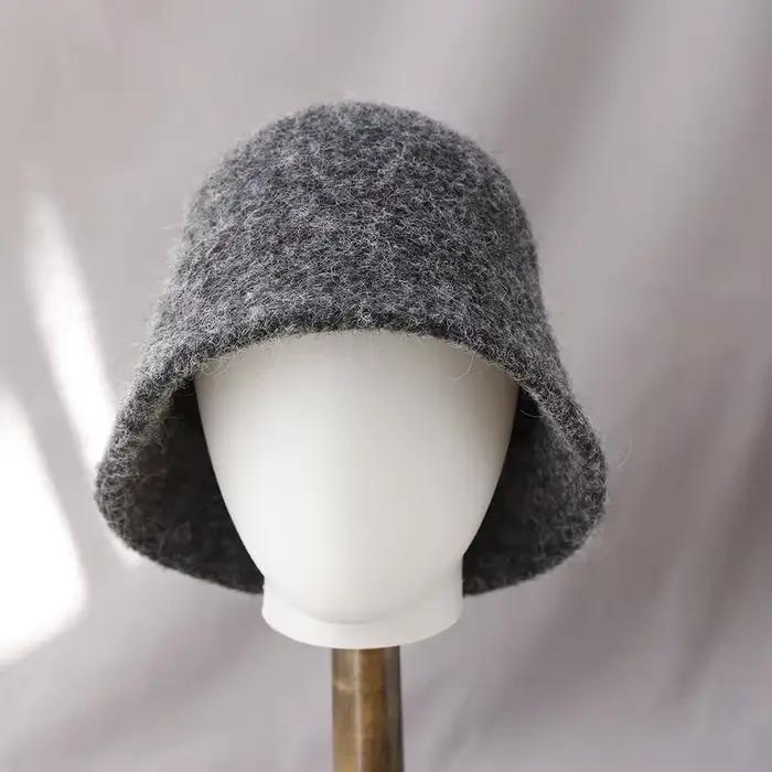 Chapeau seau en laine pour femmes